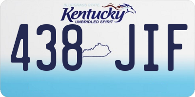 KY license plate 438JIF