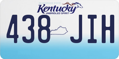 KY license plate 438JIH