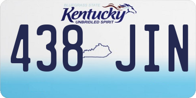 KY license plate 438JIN