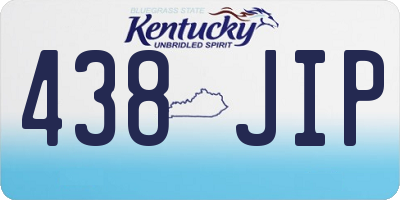 KY license plate 438JIP
