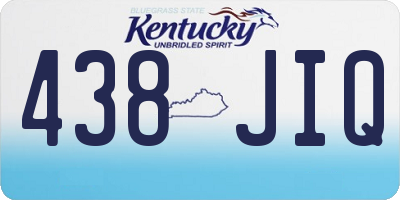 KY license plate 438JIQ