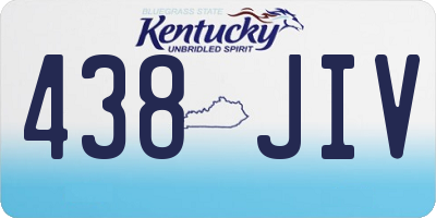 KY license plate 438JIV