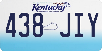 KY license plate 438JIY