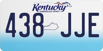 KY license plate 438JJE