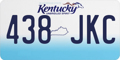 KY license plate 438JKC