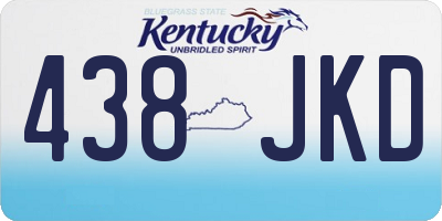 KY license plate 438JKD