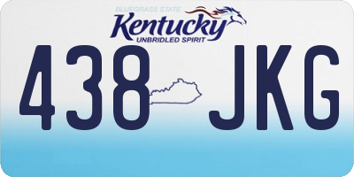 KY license plate 438JKG