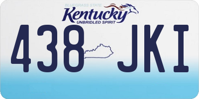 KY license plate 438JKI