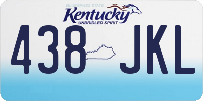 KY license plate 438JKL