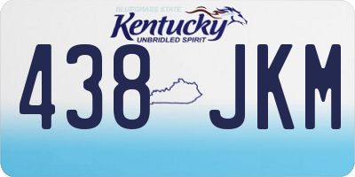 KY license plate 438JKM