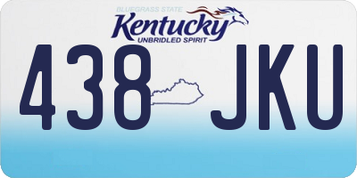 KY license plate 438JKU