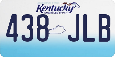 KY license plate 438JLB