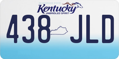 KY license plate 438JLD