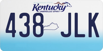 KY license plate 438JLK