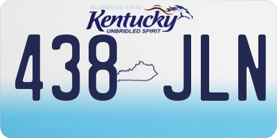 KY license plate 438JLN