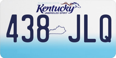 KY license plate 438JLQ