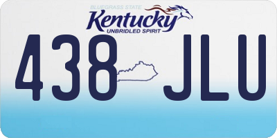 KY license plate 438JLU