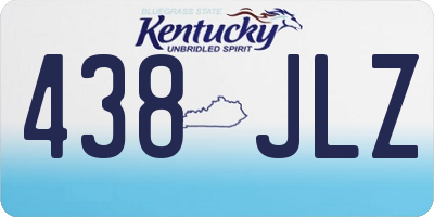 KY license plate 438JLZ