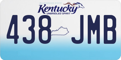 KY license plate 438JMB