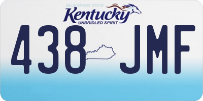 KY license plate 438JMF