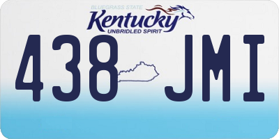KY license plate 438JMI