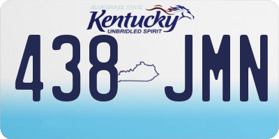 KY license plate 438JMN
