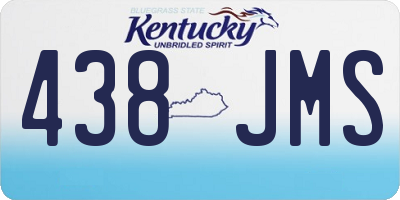 KY license plate 438JMS