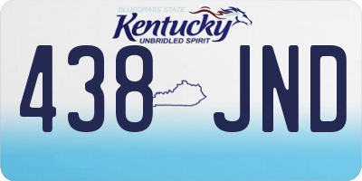 KY license plate 438JND