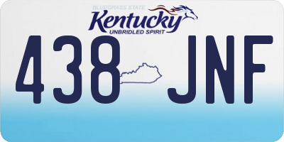 KY license plate 438JNF