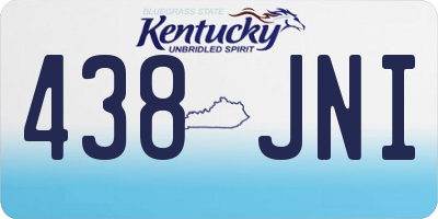 KY license plate 438JNI