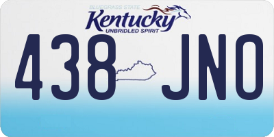 KY license plate 438JNO
