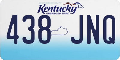 KY license plate 438JNQ