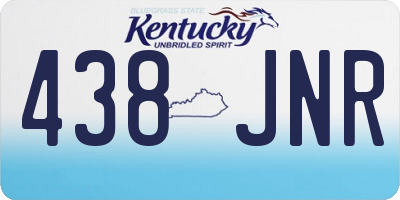 KY license plate 438JNR