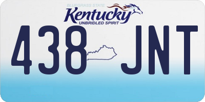 KY license plate 438JNT