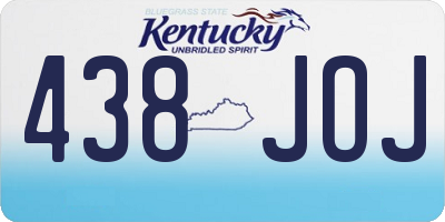 KY license plate 438JOJ