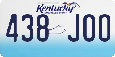 KY license plate 438JOO