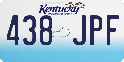 KY license plate 438JPF