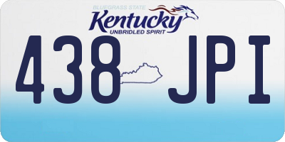 KY license plate 438JPI