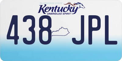 KY license plate 438JPL