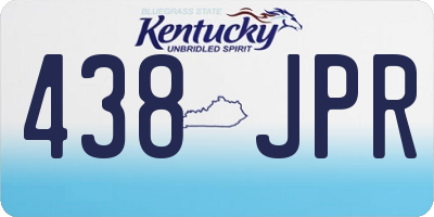 KY license plate 438JPR
