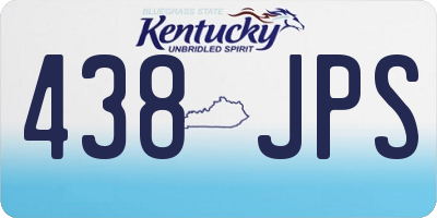 KY license plate 438JPS