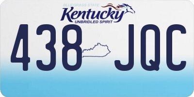 KY license plate 438JQC
