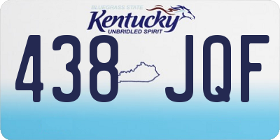 KY license plate 438JQF
