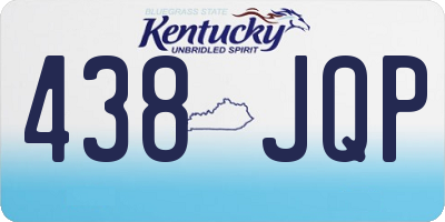 KY license plate 438JQP