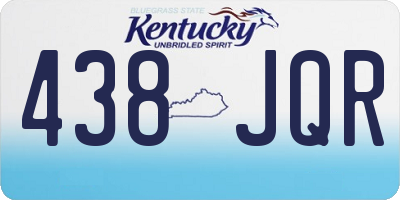 KY license plate 438JQR