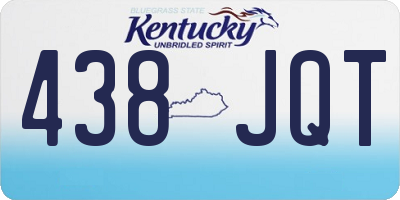 KY license plate 438JQT