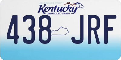 KY license plate 438JRF
