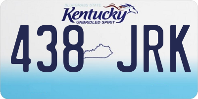 KY license plate 438JRK