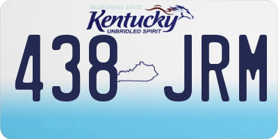 KY license plate 438JRM