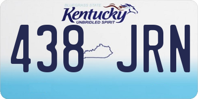 KY license plate 438JRN